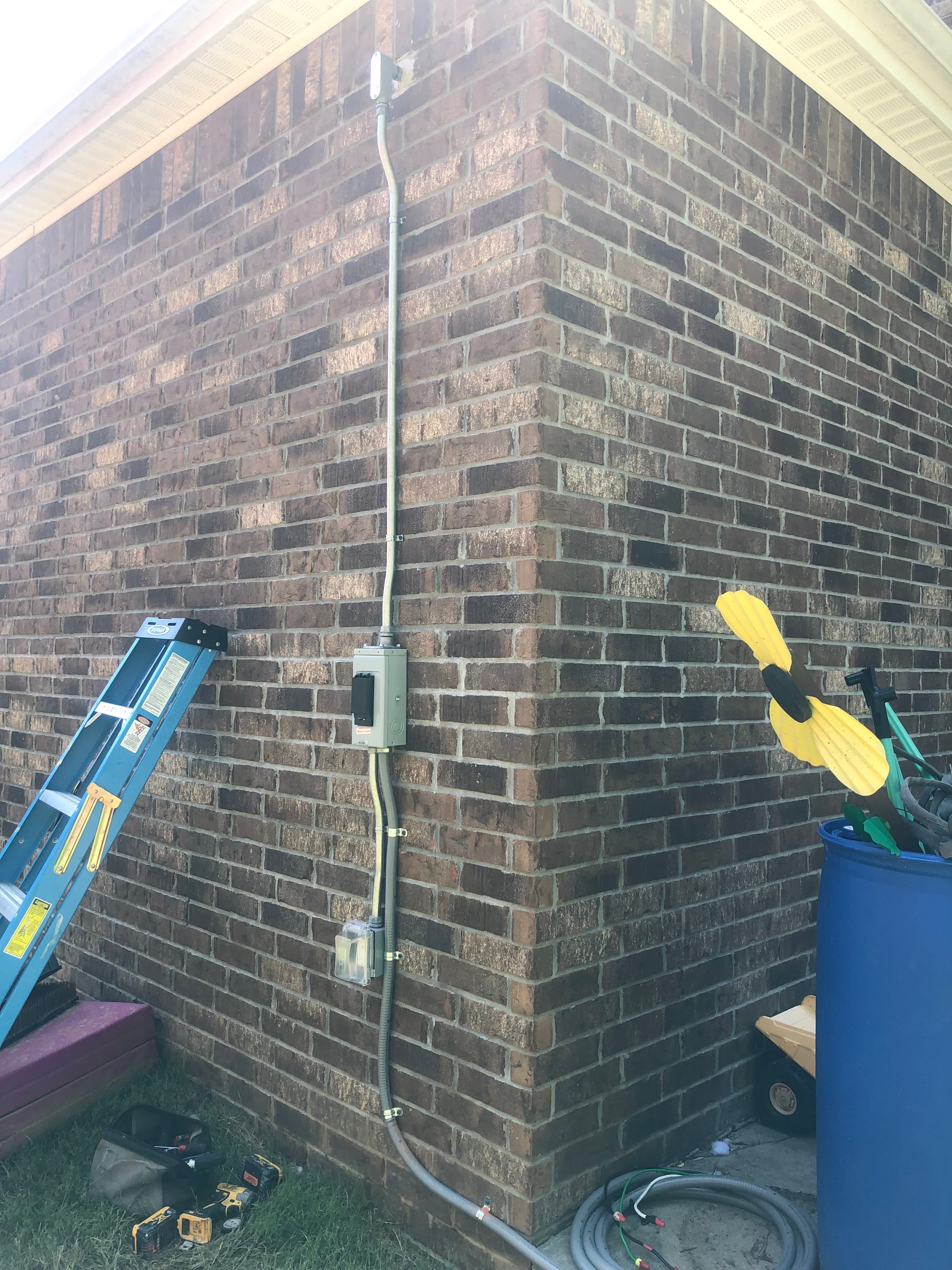 Residential electrical repair and installation project