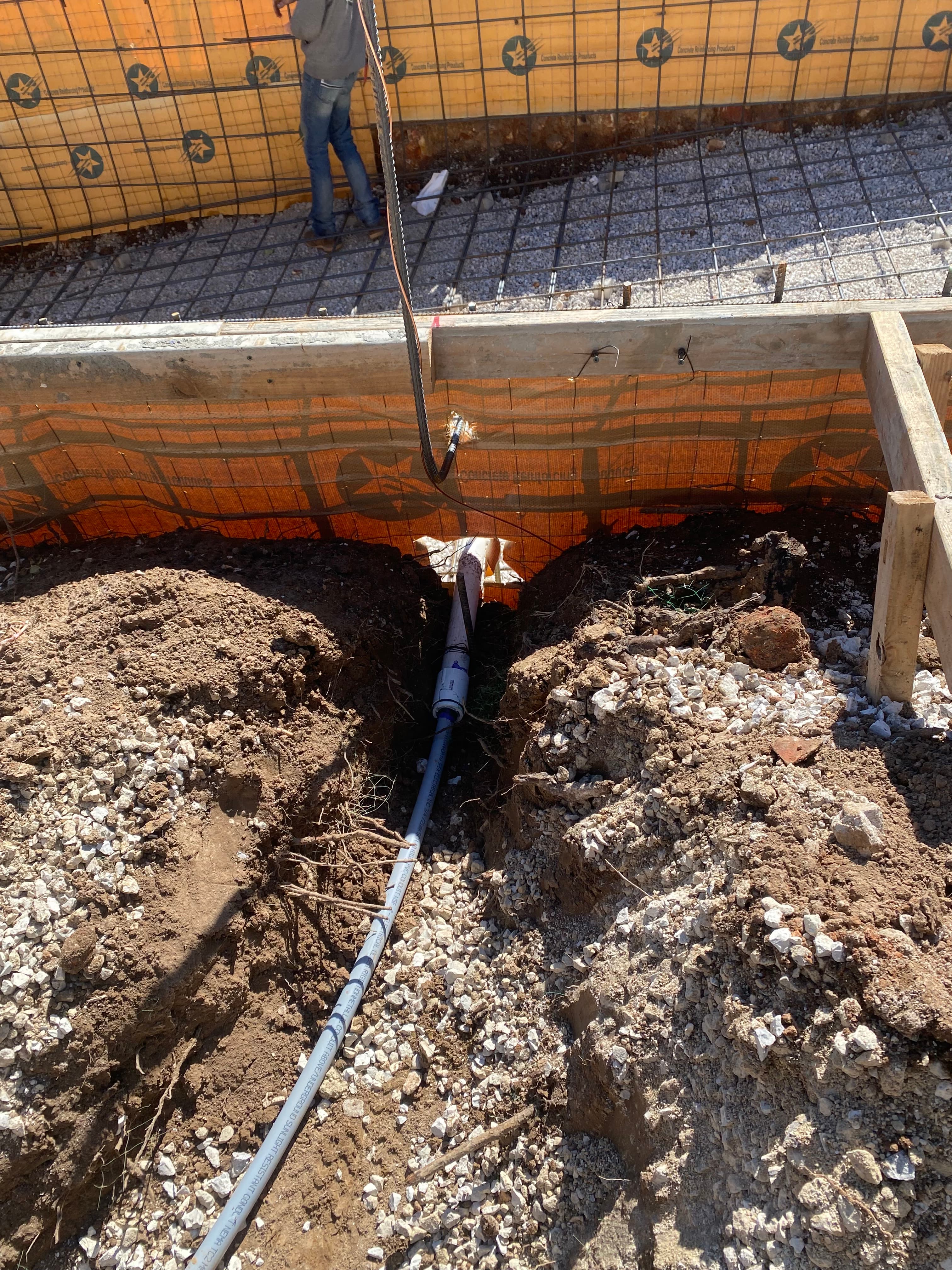 Outdoor pool electrical equipment installation