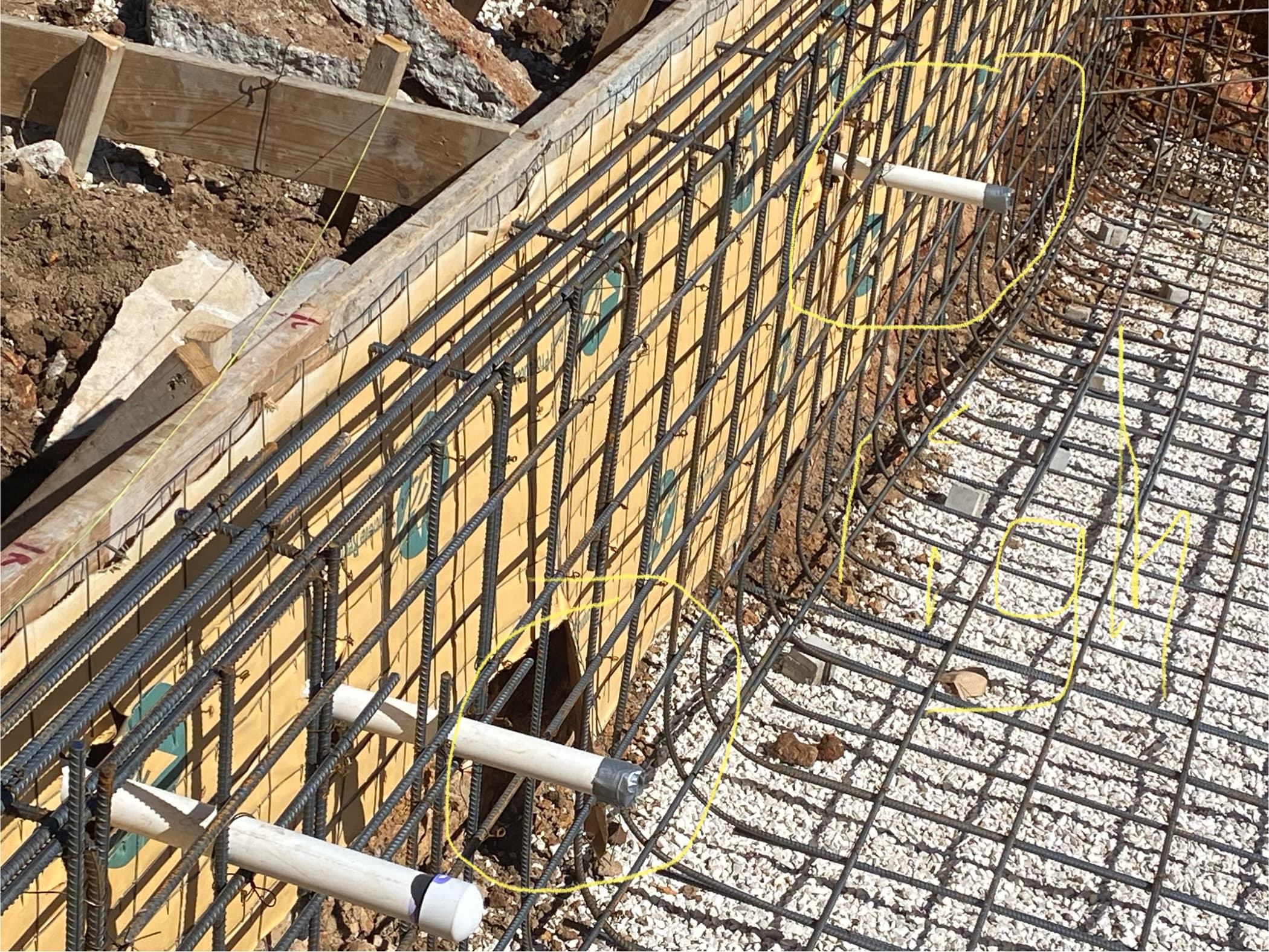 Pool electrical installation detail
